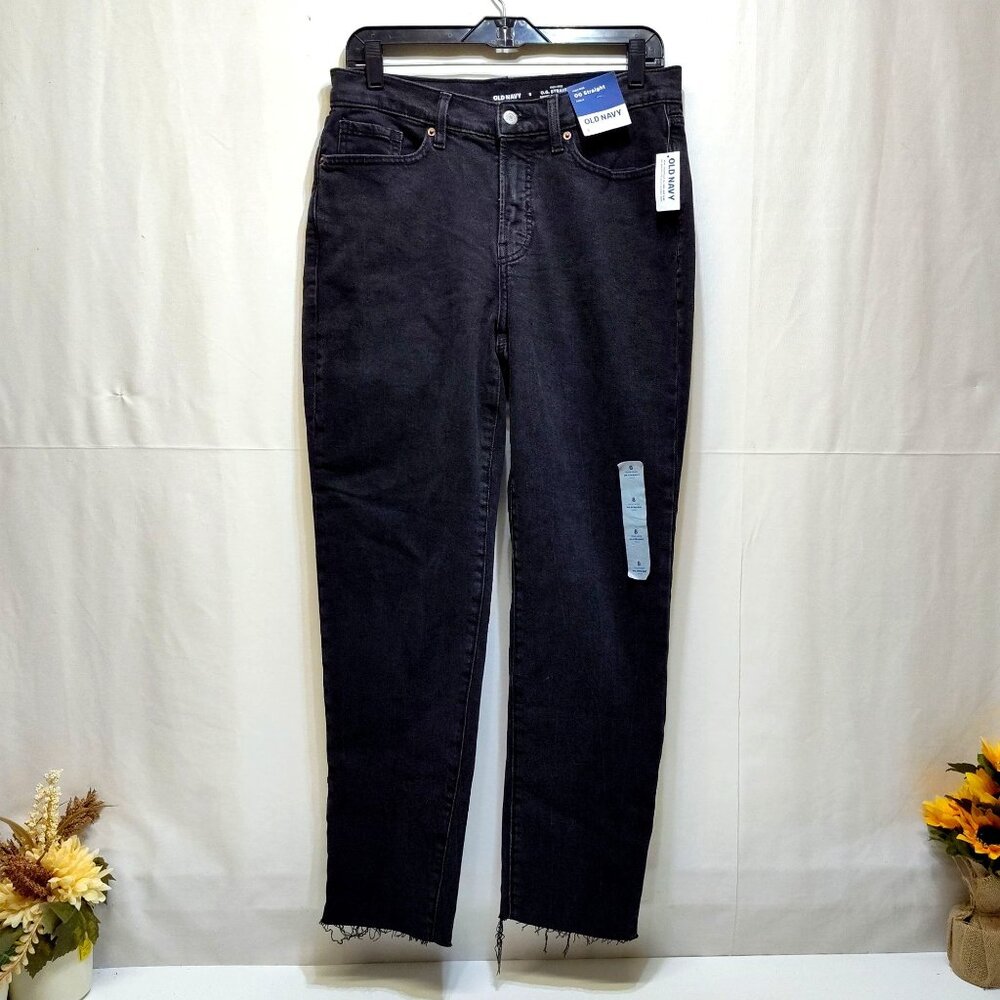 Old Navy High-Rise O.G. Straight Cut-Off Ankle Jean Secret-Smooth Pockets Size 8